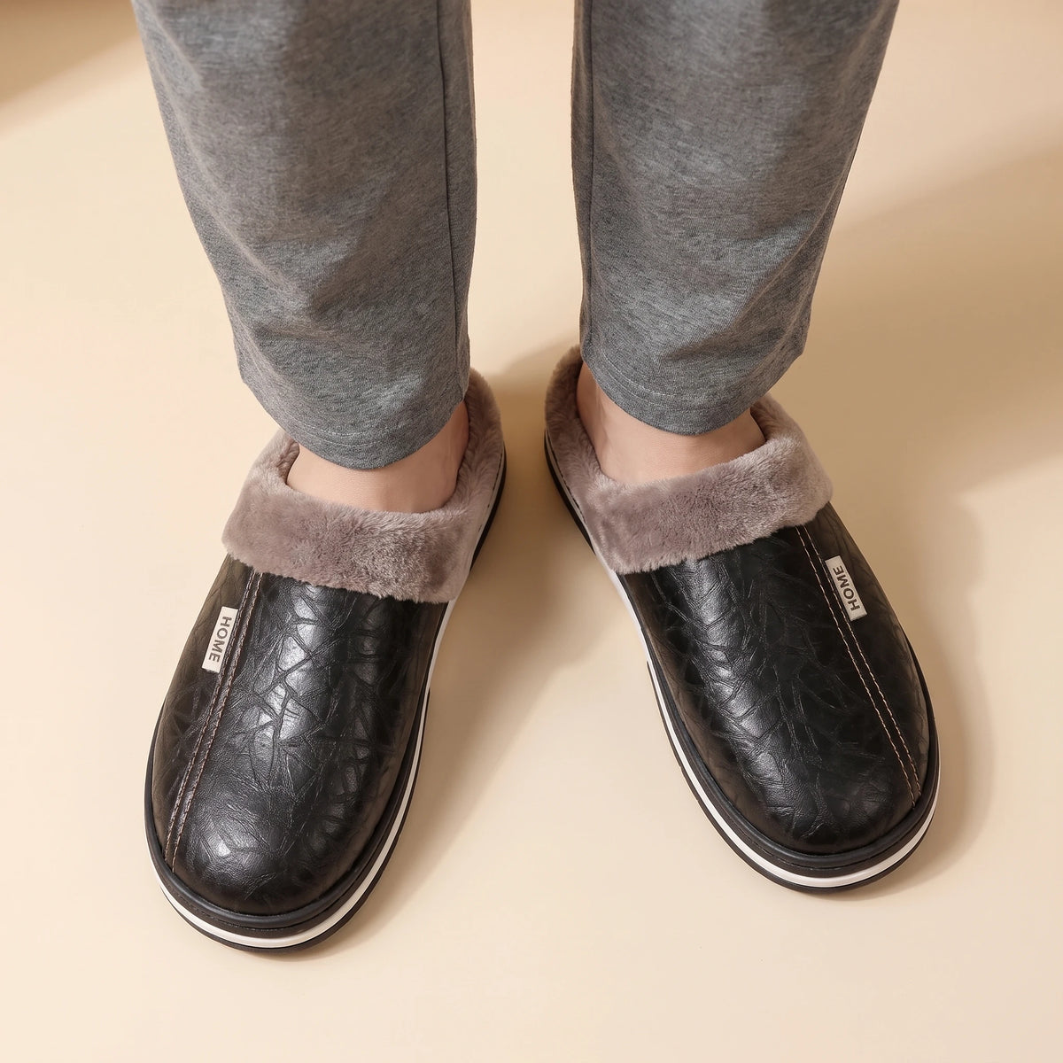 WARM FLEECE SLIPPERS worn