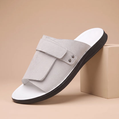 WIDE STRAP SLIDES White